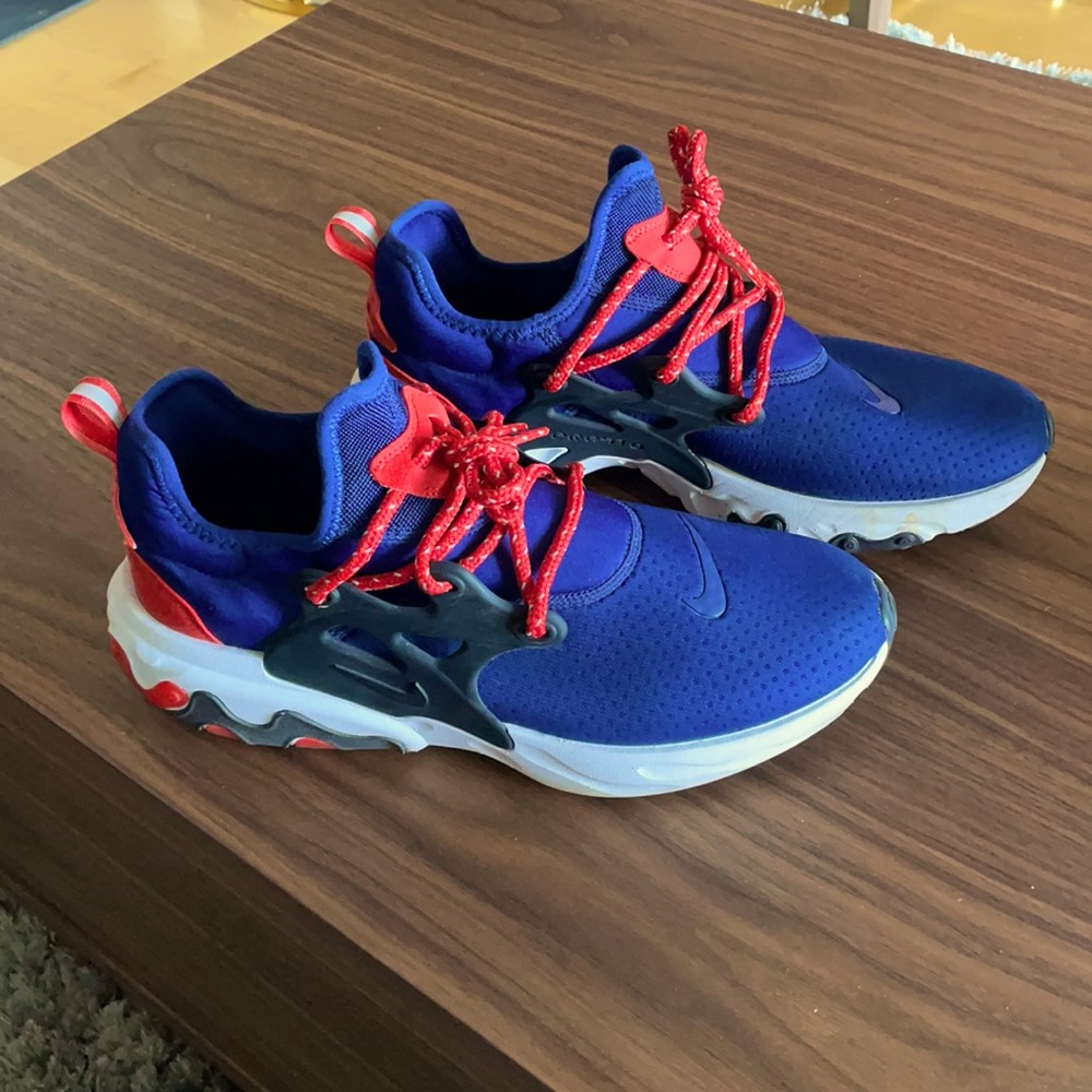 Blue/red Nike ID react presto
